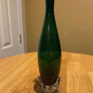 Forest Green Glass Vase